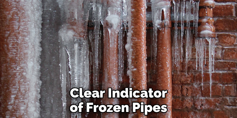 Clear Indicator of Frozen Pipes