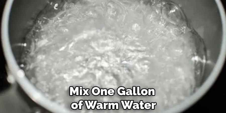 Mix One Gallon of Warm Water