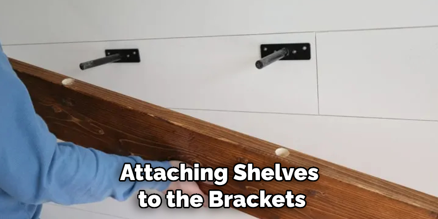 Attaching Shelves to the Brackets