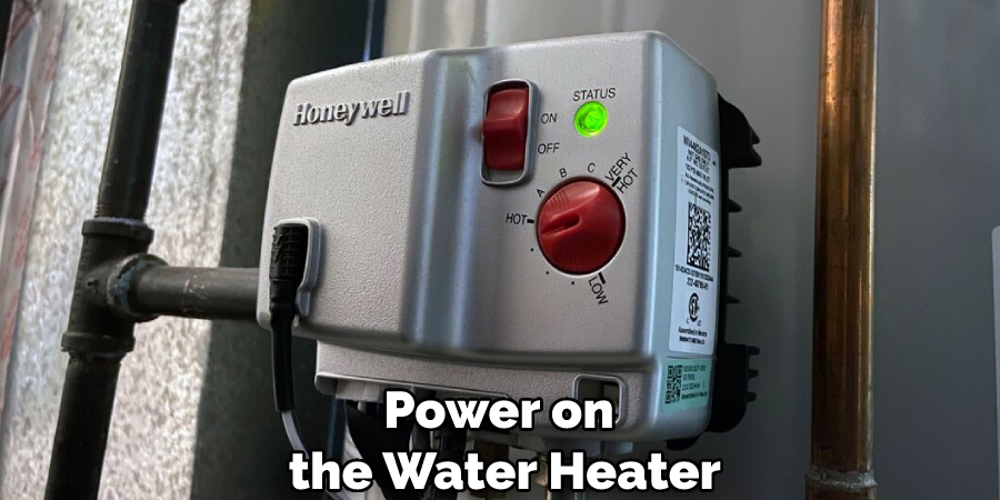Power on to the Water Heater