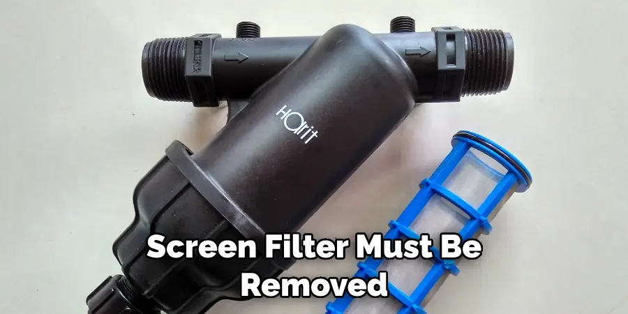 Screen Filter Must Be Removed