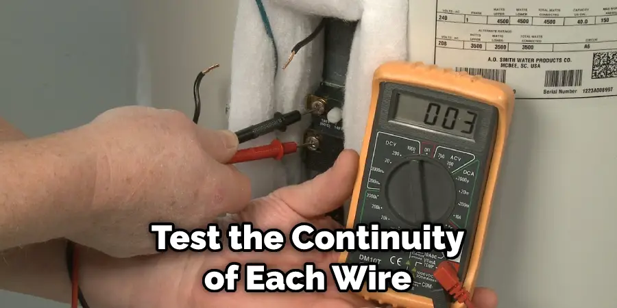 Test the Continuity of Each Wire