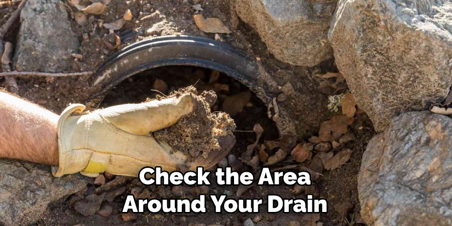 Check the Area Around Your Drain