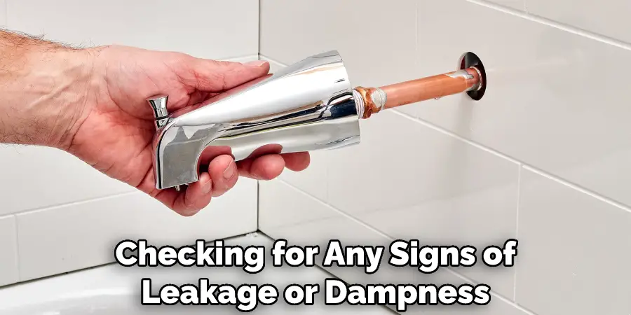 Checking for Any Signs of Leakage or Dampness