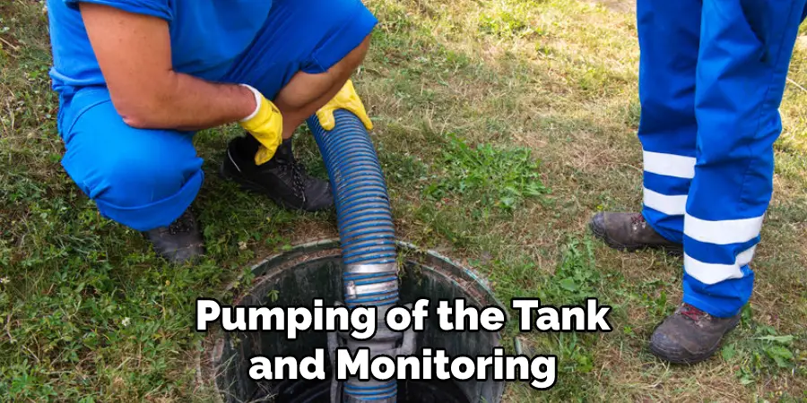 Pumping of the Tank and Monitoring