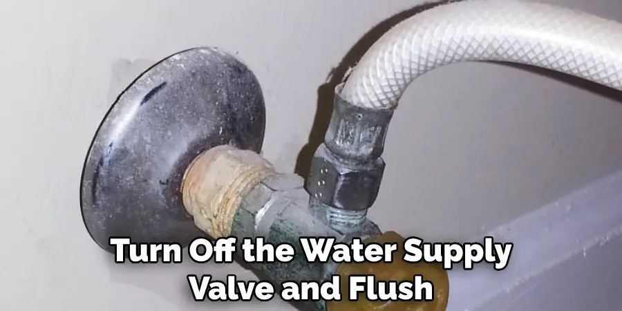 Turn Off the Water Supply Valve and Flush