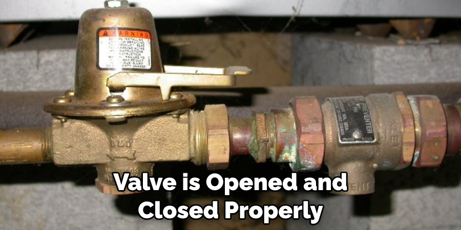 Valve is Opened and Closed Properly