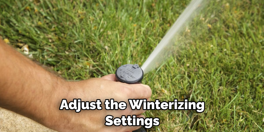 Adjust the Winterizing Settings