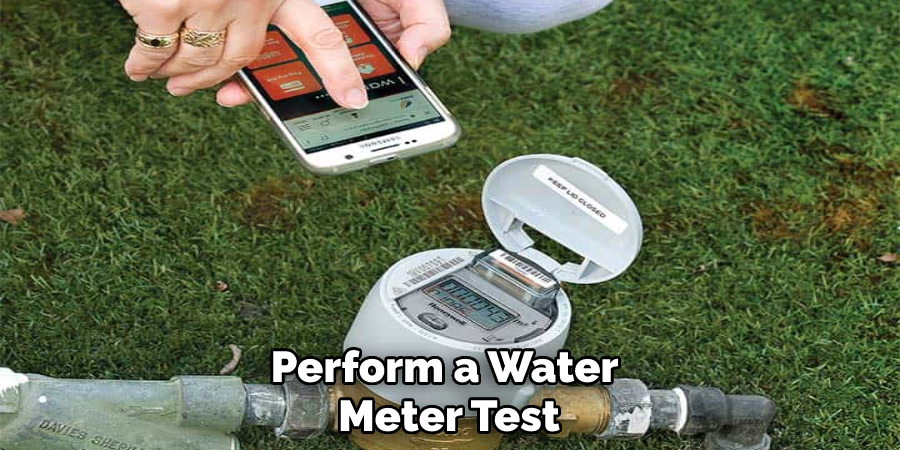 Perform a Water Meter Test