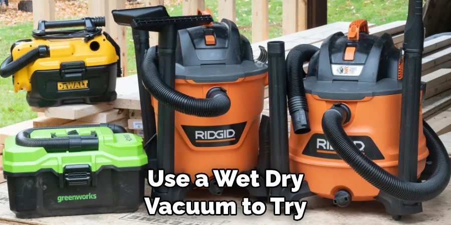 Use a Wet Dry Vacuum to Try