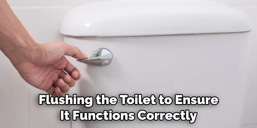 Flushing the Toilet to Ensure It Functions Correctly