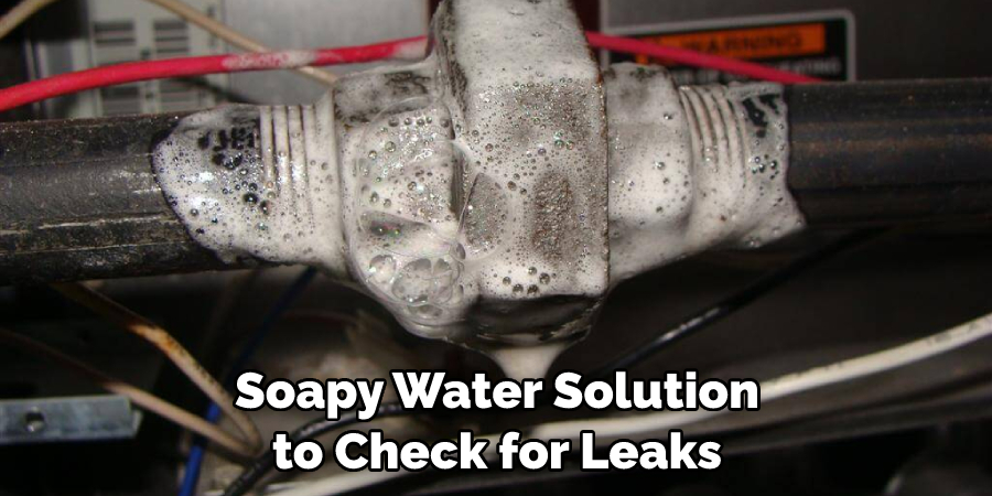 Soapy Water Solution to Check for Leaks