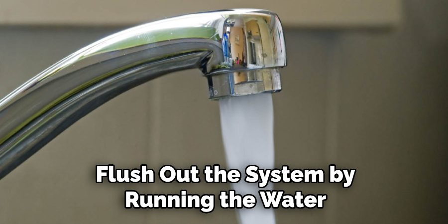 Flush Out the System by Running the Water