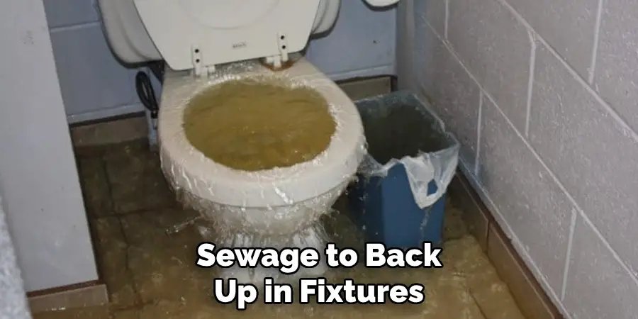 Sewage to Back Up in Fixtures