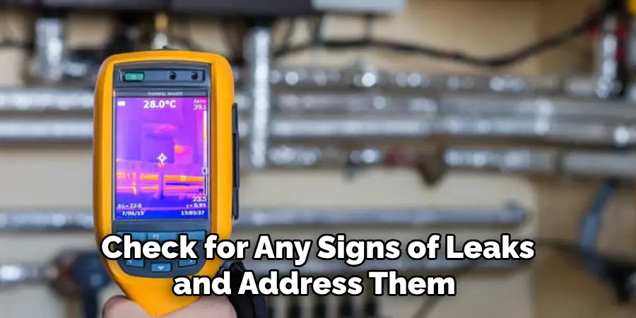  Check for Any Signs of Leaks and Address Them 