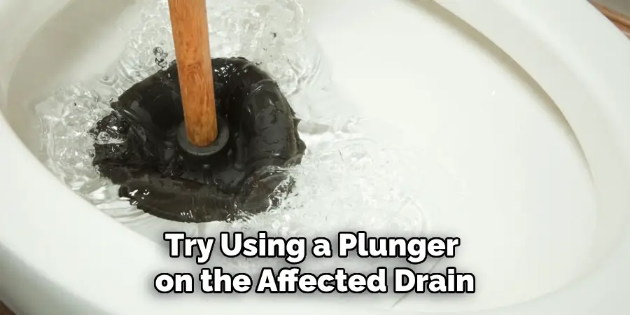 Try Using a Plunger on the Affected Drain