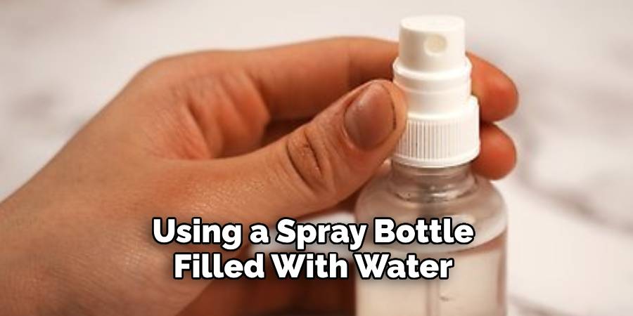 Using a Spray Bottle Filled With Water