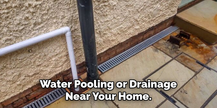  Water Pooling or Drainage Near Your Home.