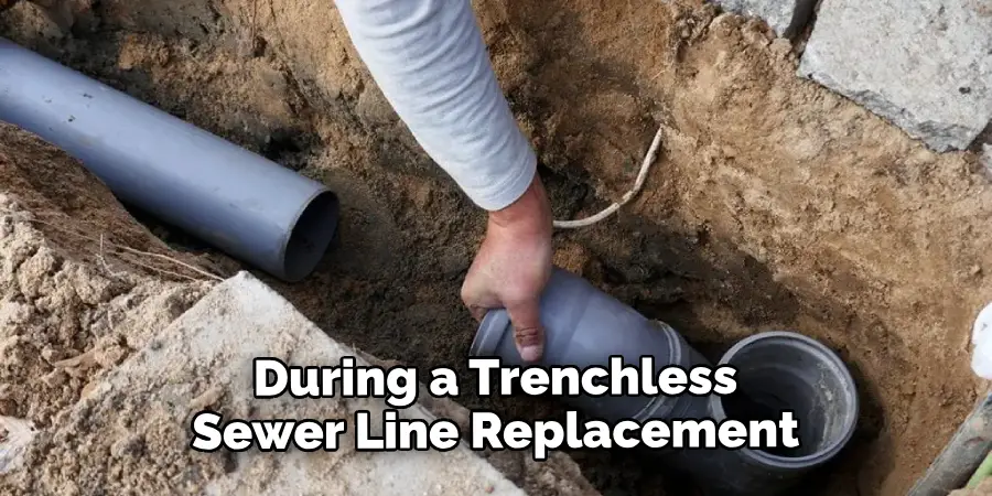 During a Trenchless Sewer Line Replacement