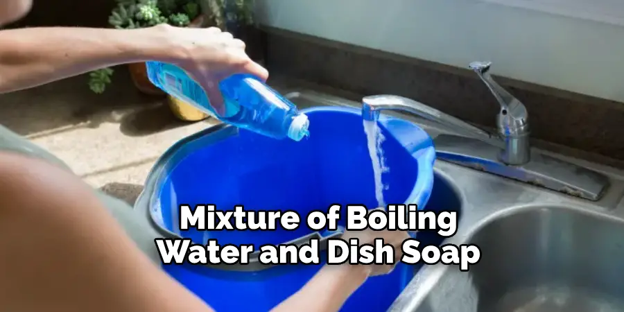 Mixture of Boiling Water and Dish Soap