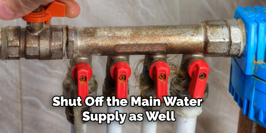 Shut Off the Main Water Supply as Well