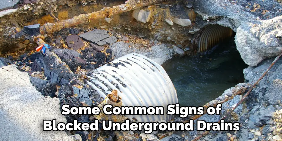 Some Common Signs of Blocked Underground Drains