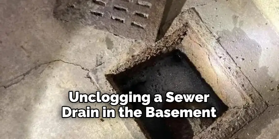 Unclogging a Sewer Drain in the Basement