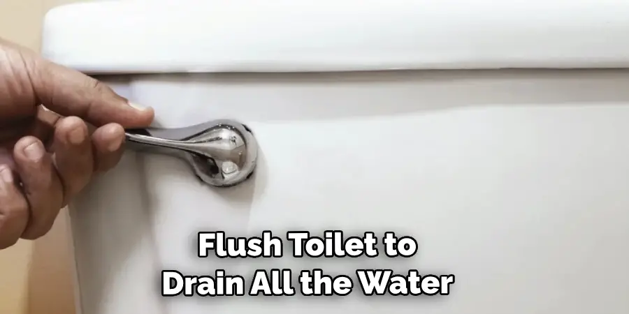 Flush Your Toilet to Drain All the Water 