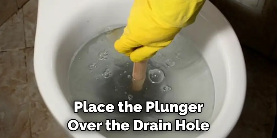 Place the Plunger Over the Drain Hole