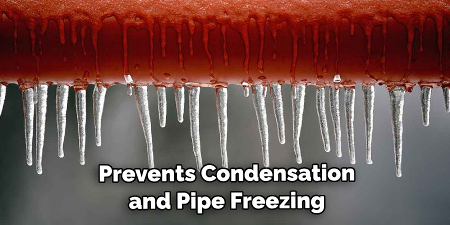 Prevents Condensation and Pipe Freezing