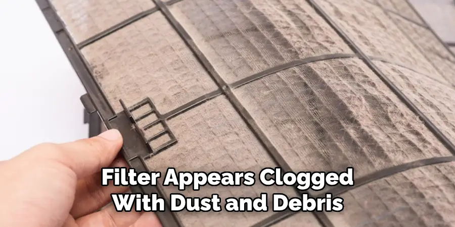 Filter Appears Clogged With Dust and Debris