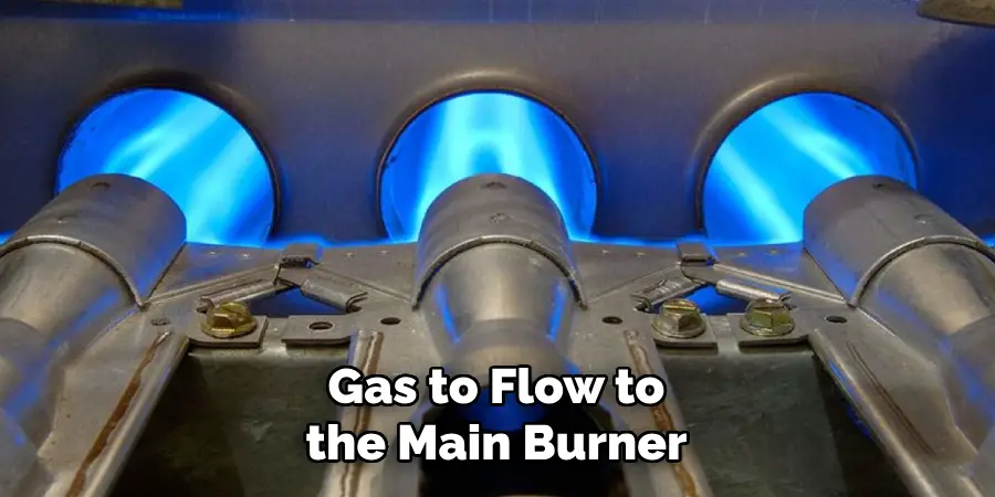 Gas to Flow to the Main Burner