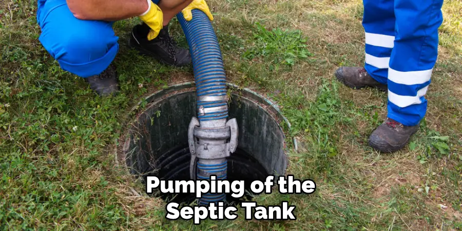 Pumping of the Septic Tank