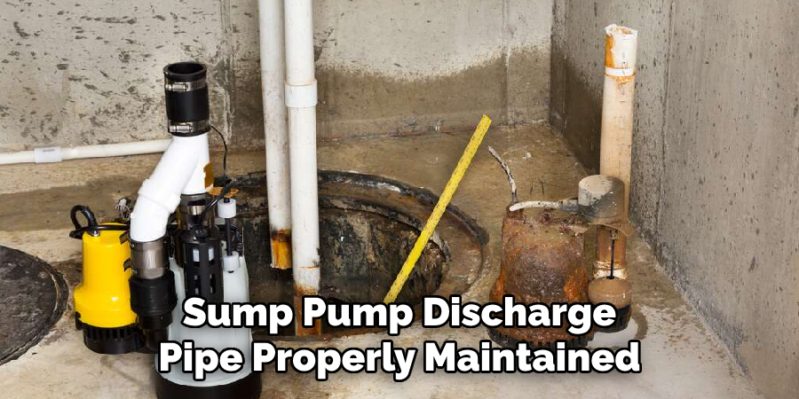 Sump Pump Discharge Pipe Properly Maintained