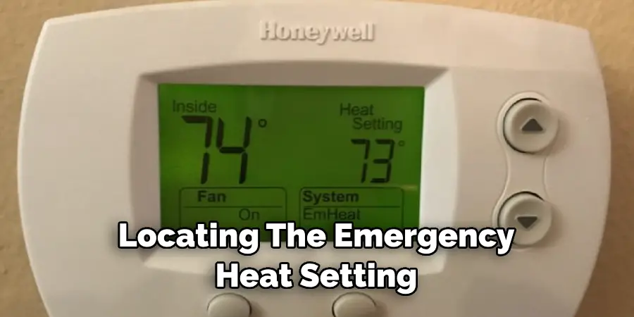 Locating the Emergency Heat Setting