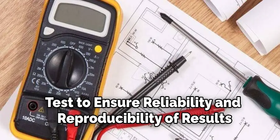 Test to Ensure Reliability and 
Reproducibility of Results