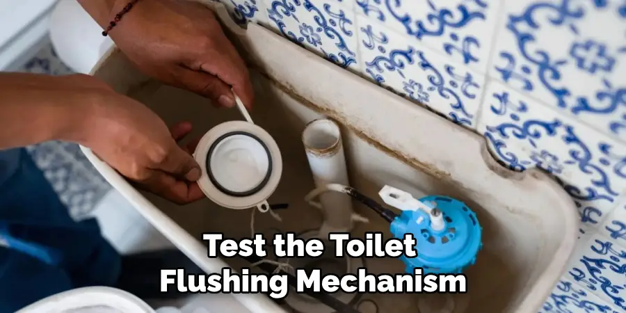 Test the Toilet Flushing Mechanism