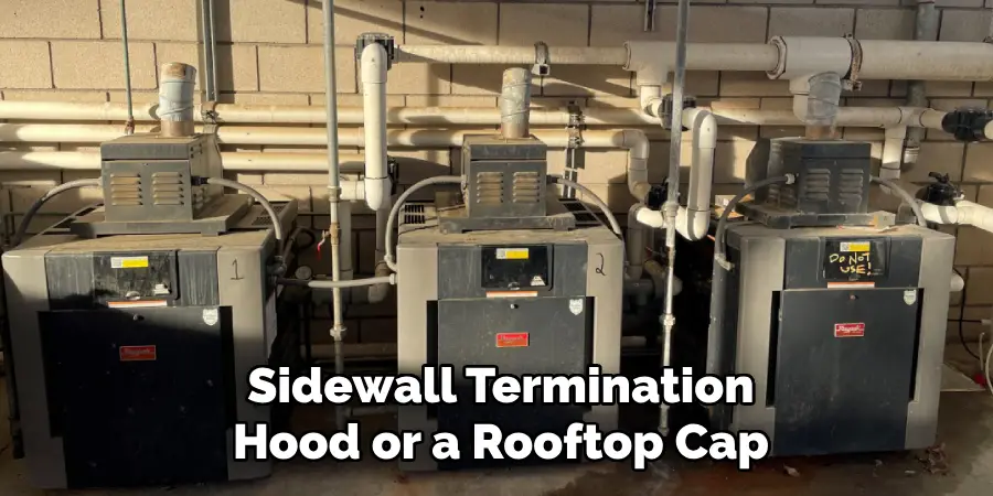 Sidewall Termination
Hood or a Rooftop Cap