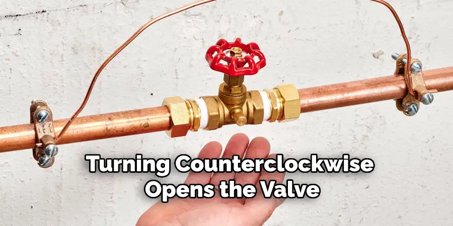 Turning Counterclockwise 
Opens the Valve