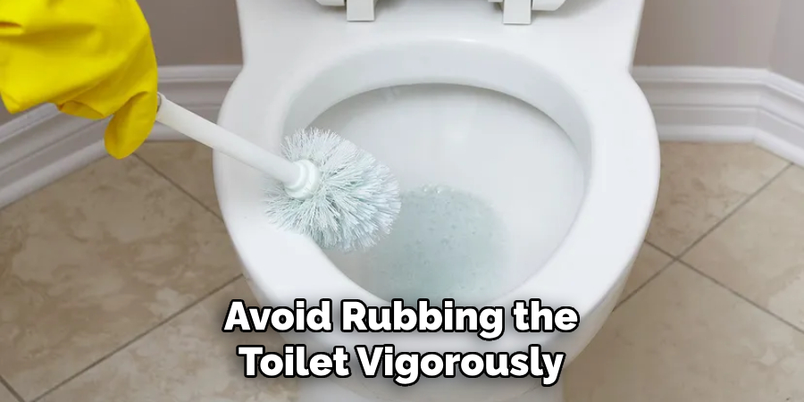 Avoid Rubbing the
Toilet Vigorously