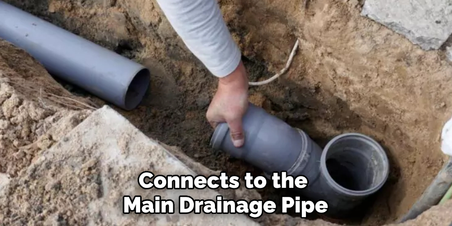 Connects to the 
Main Drainage Pipe