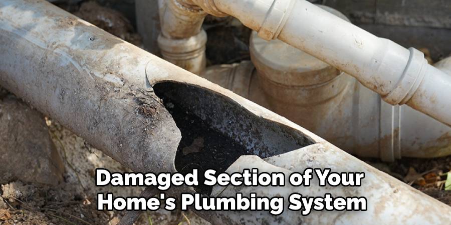 Damaged Section of Your 
Home's Plumbing System