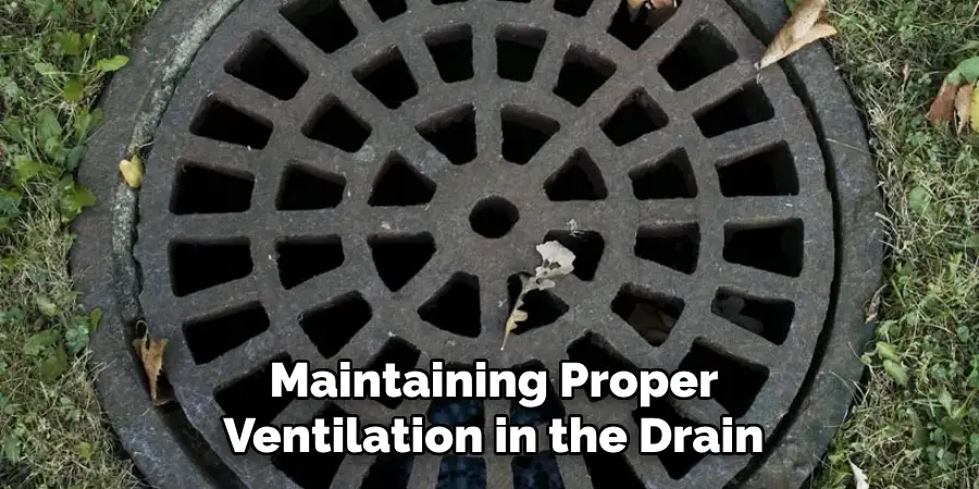 Maintaining Proper
Ventilation in the Drain