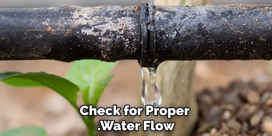 Check for Proper Water Flow