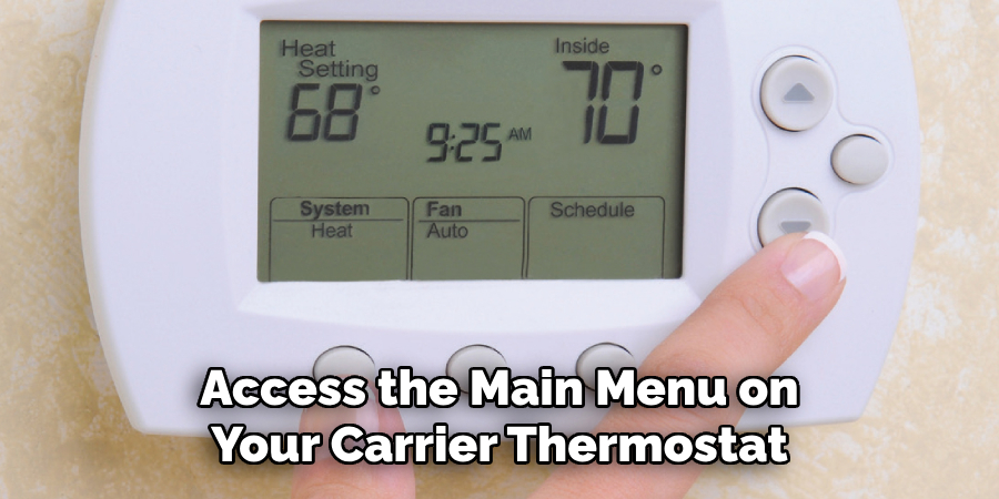 Access the Main Menu on Your Carrier Thermostat