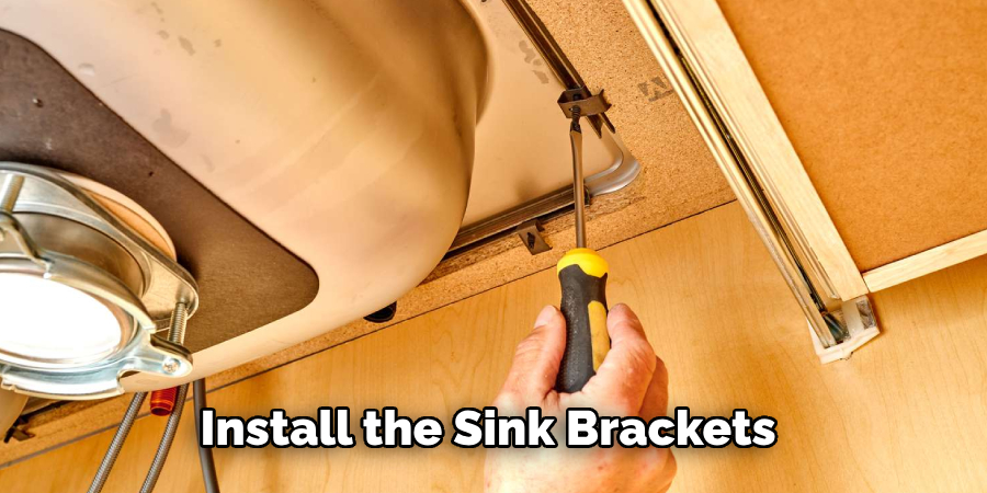 Install the Sink Brackets 