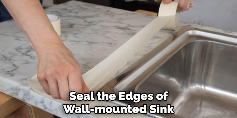 Seal the Edges of Wall-mounted Sink