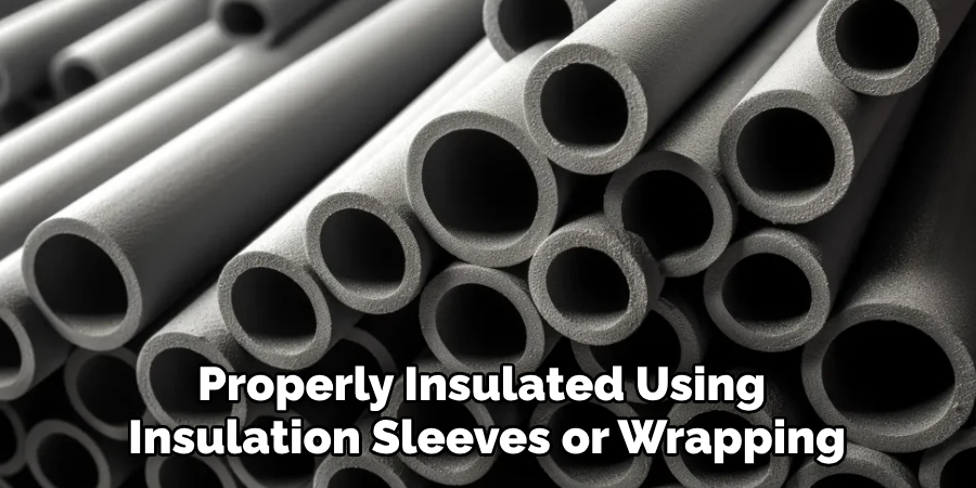 Properly Insulated Using 
Insulation Sleeves or Wrapping