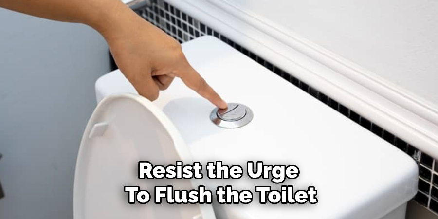 Resist the Urge 
To Flush the Toilet