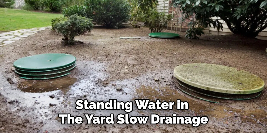 Standing Water in 
The Yard Slow Drainage